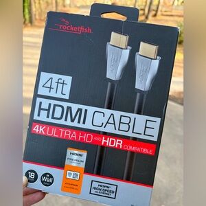 4ft Black HDMI Cable - 4K Ultra HD & HDR Compatible